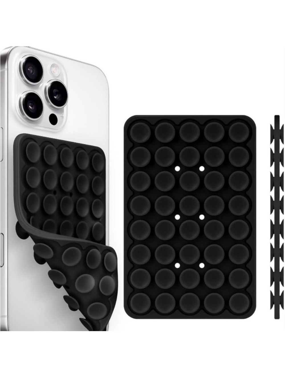 💞 New Black Double Sided Suction Phone Grip Mount for Smartphones